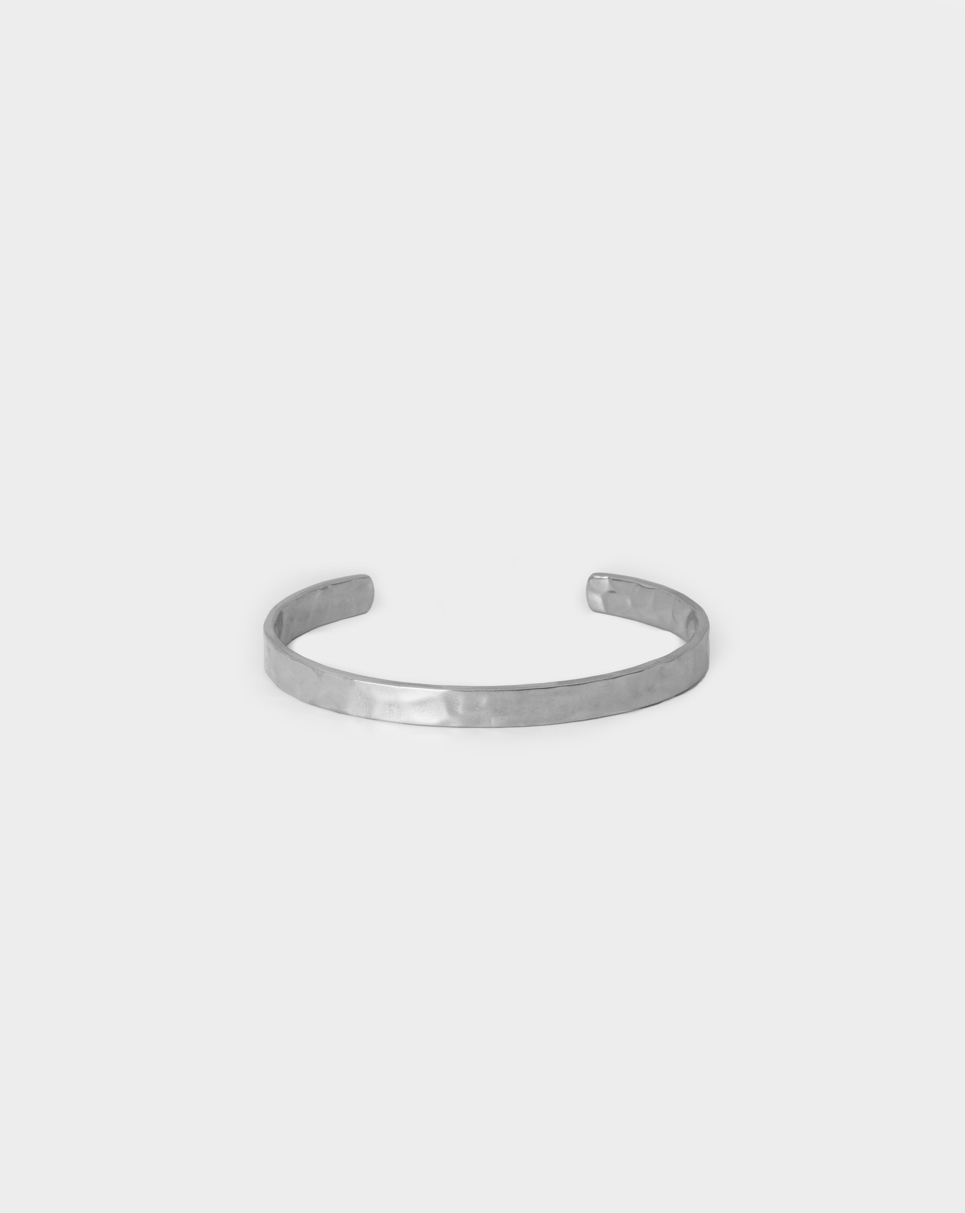 Men's Silver Bracelet, Bangle front Acardi. Minimalistic. Men's jewellery.