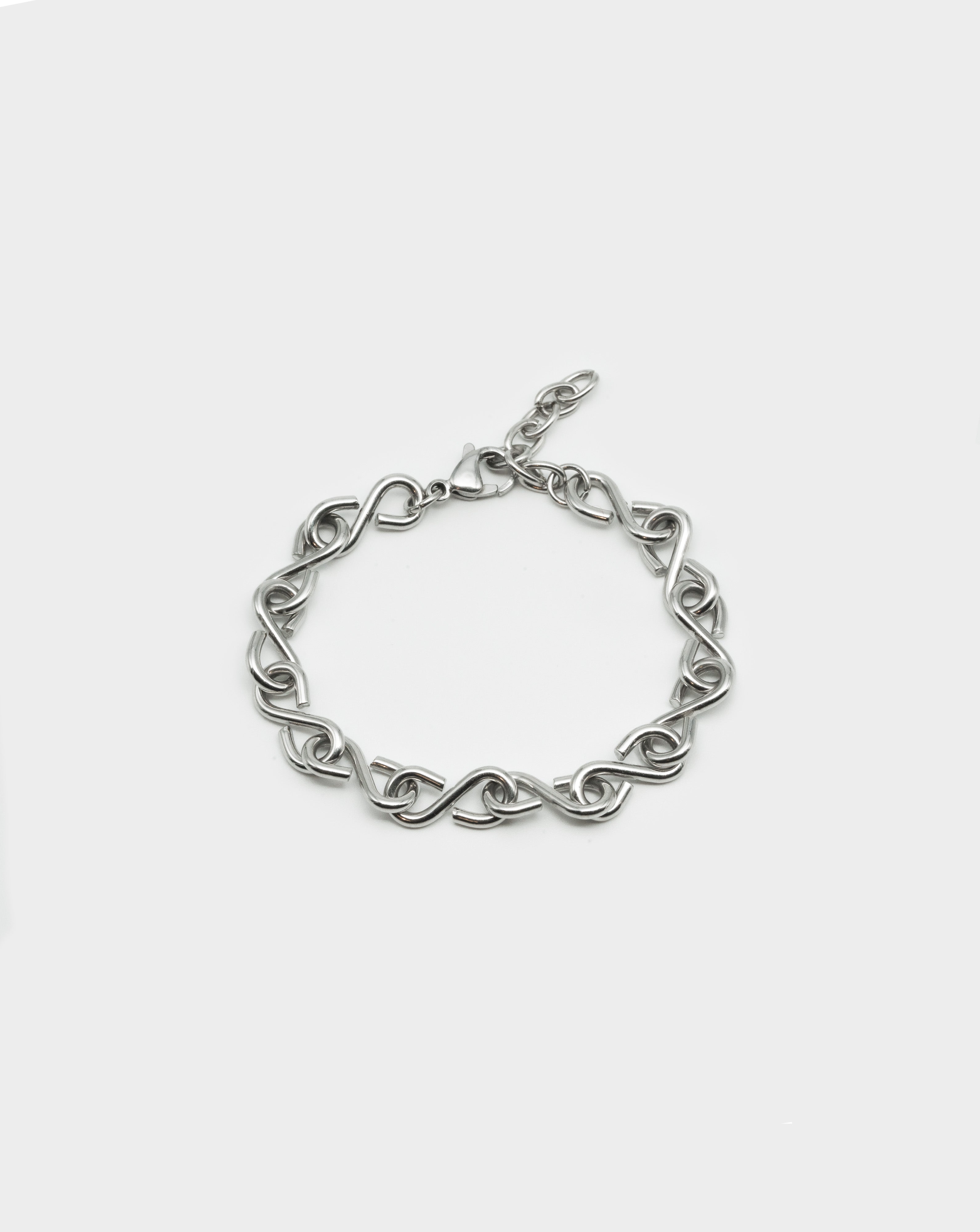 Silver Wrap Titanium Hook Bracelet (4mm)