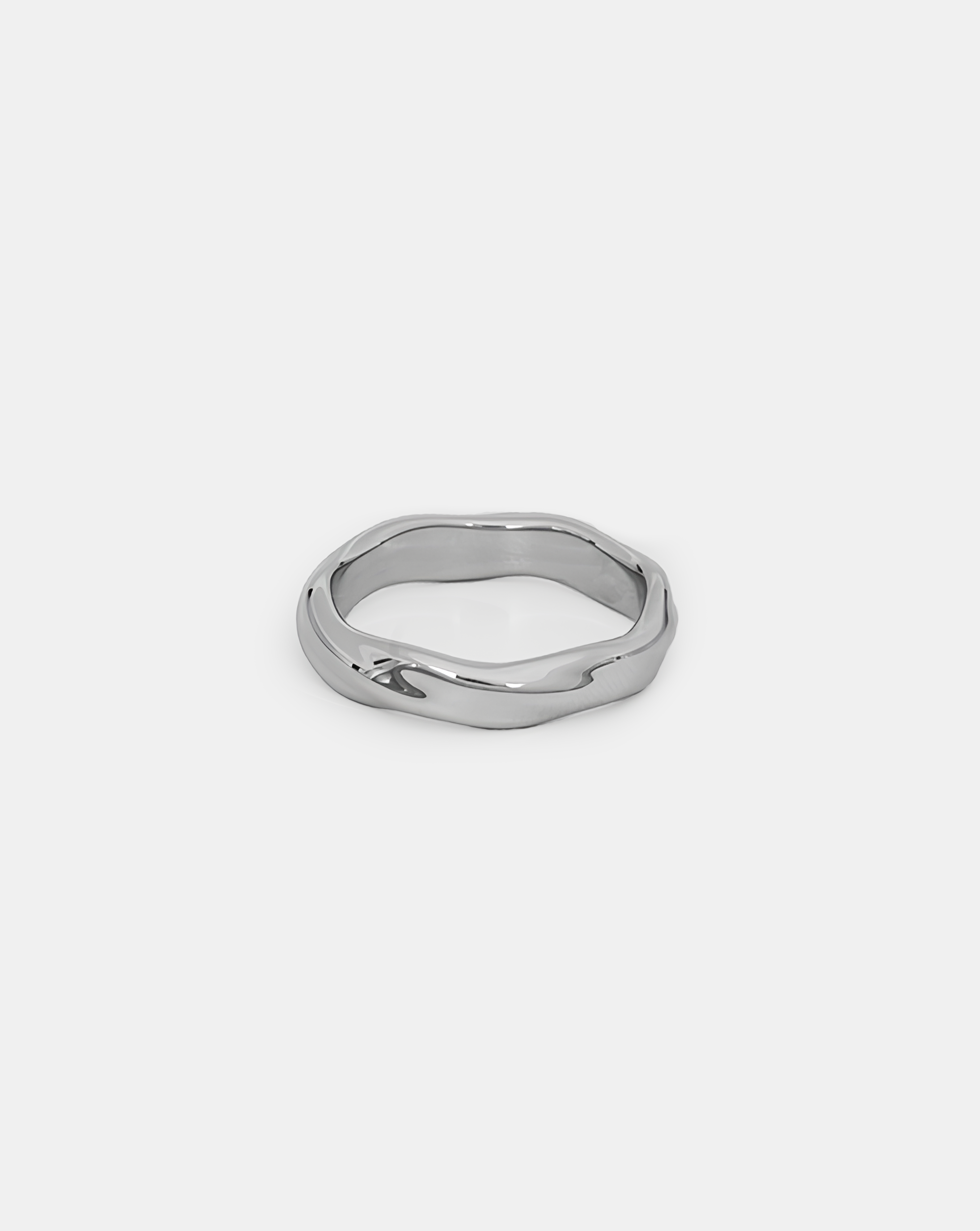 Silver spinning band ring Acardi front. Sleek minimalistic ring. Men's jewellery.