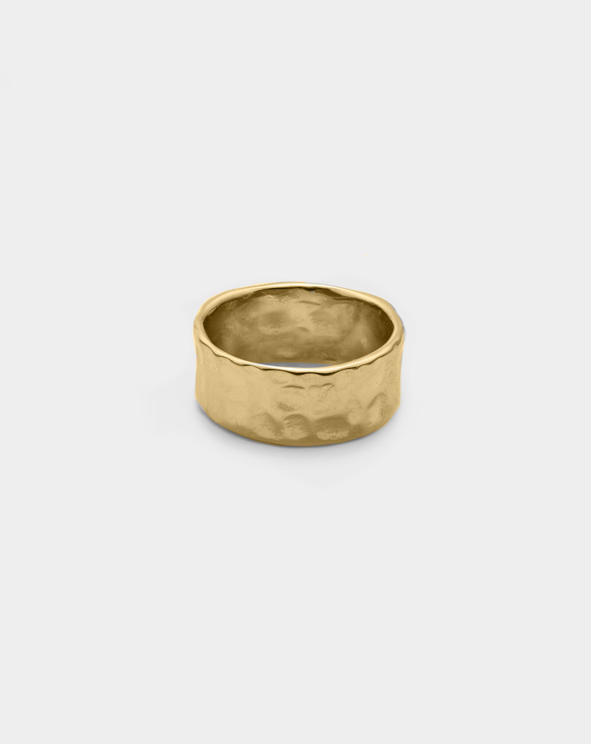 Men's Gold Band Ring Front Acardi