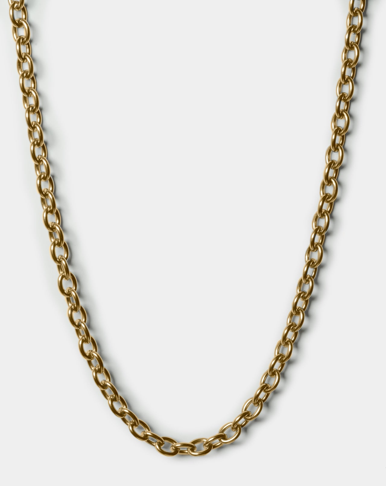 Men's Gold Loop Chain Necklace Front Acardi