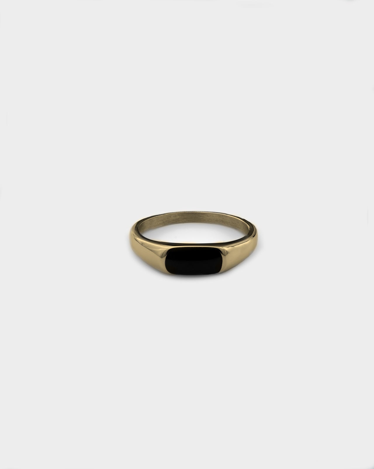 Men's Gold Signet Ring Small Front Acardi