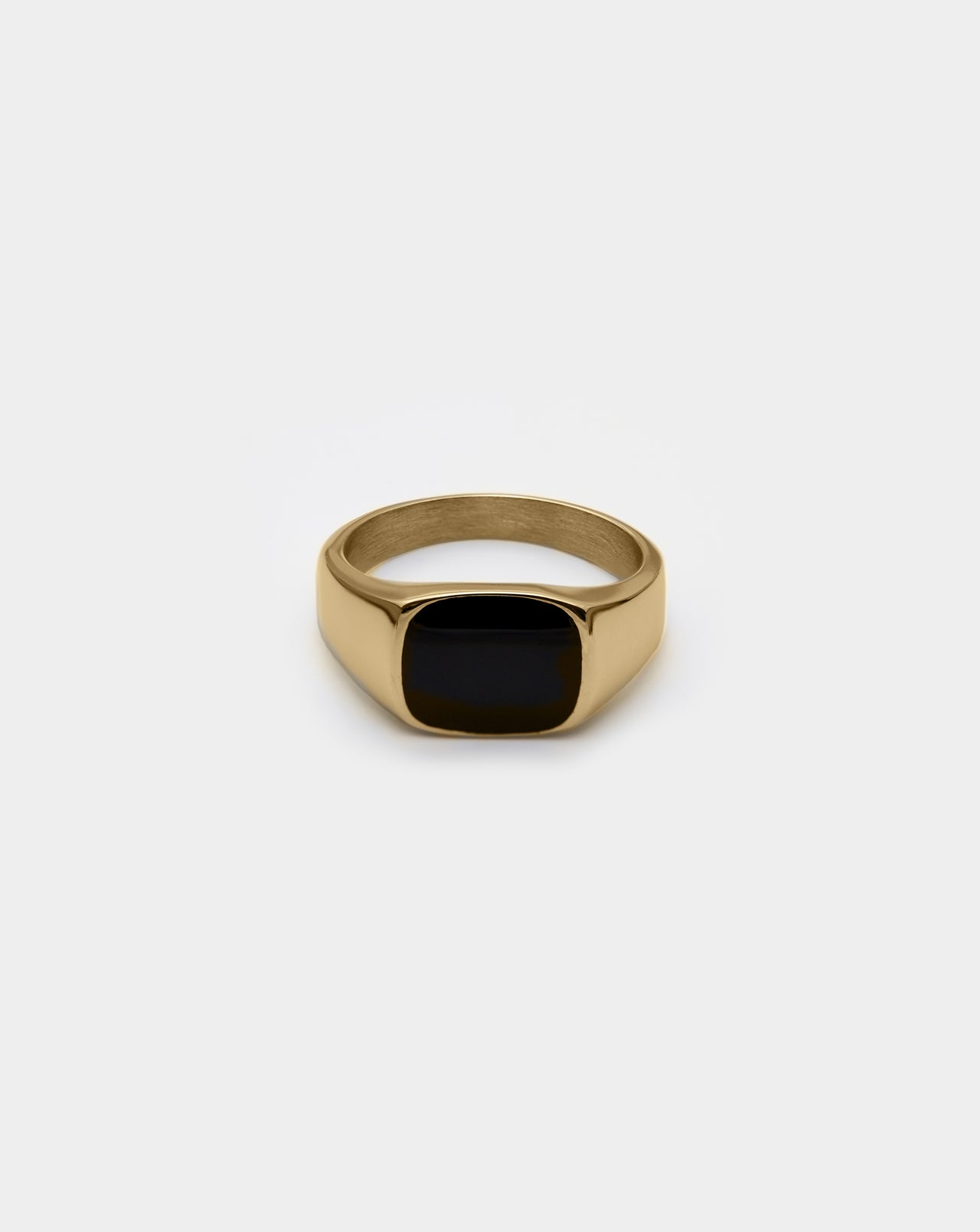 Men's Gold Signet Ring Front Acardi