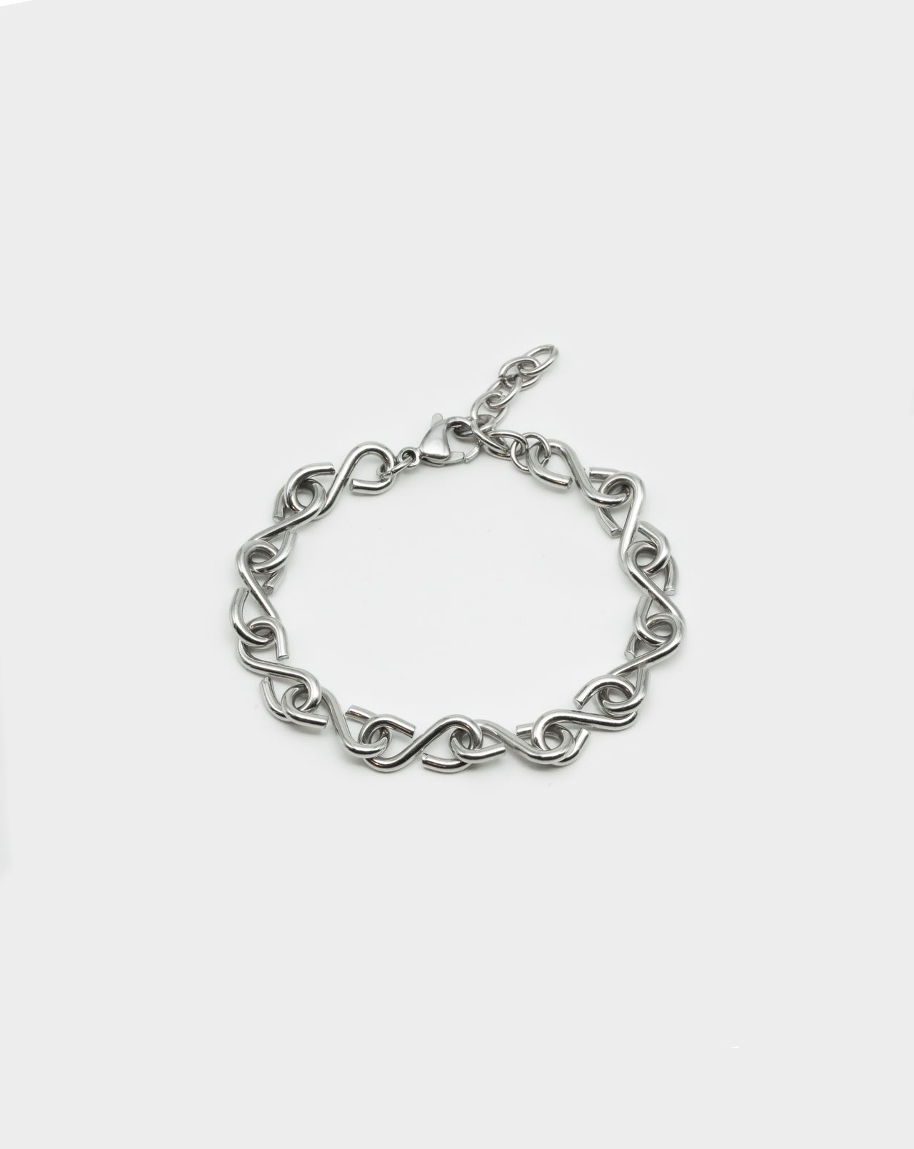 Men's Silver Chain Bracelet Front Acardi