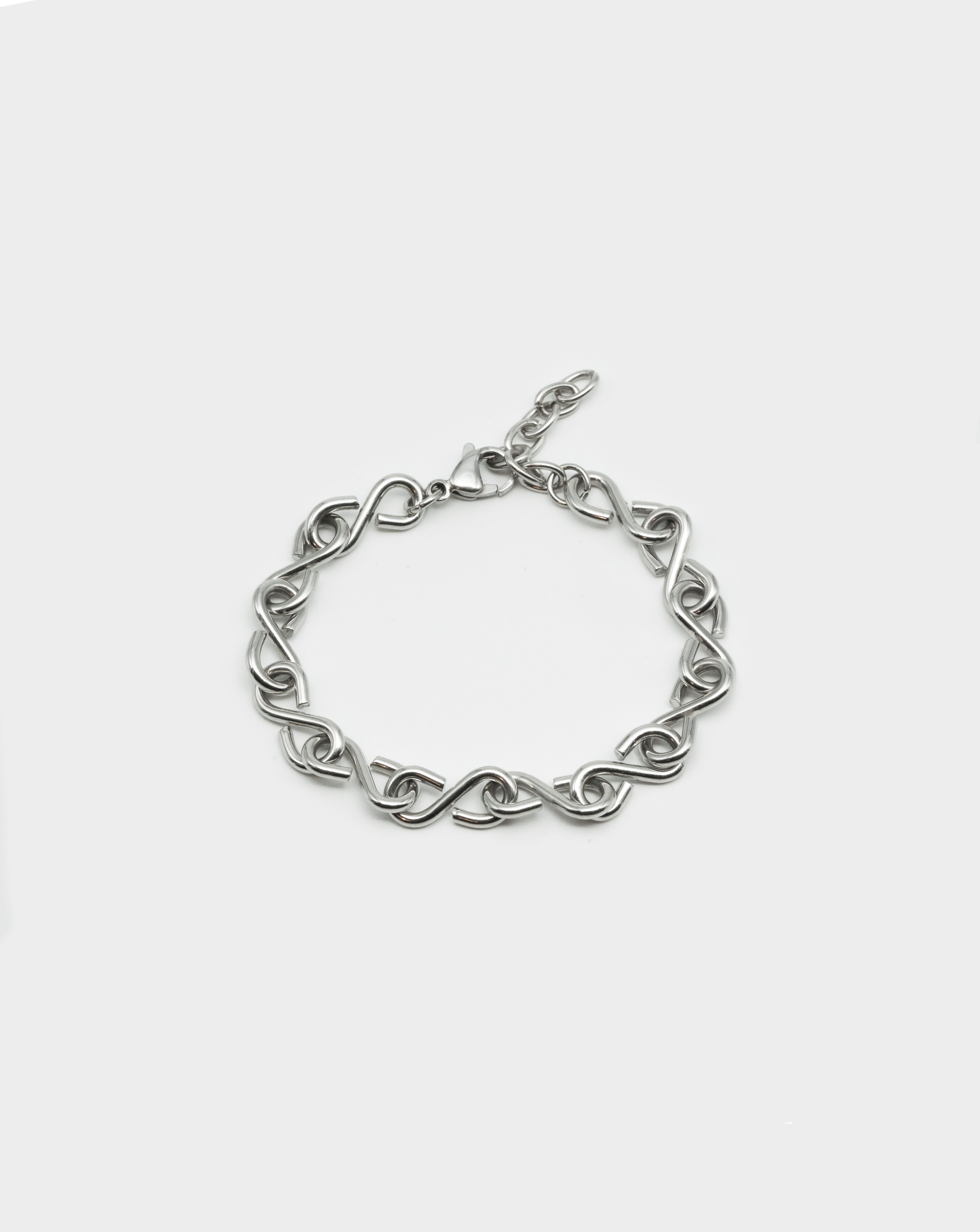 Men's Silver Chain Bracelet Front Acardi. Men's jewellery. Minimalistic