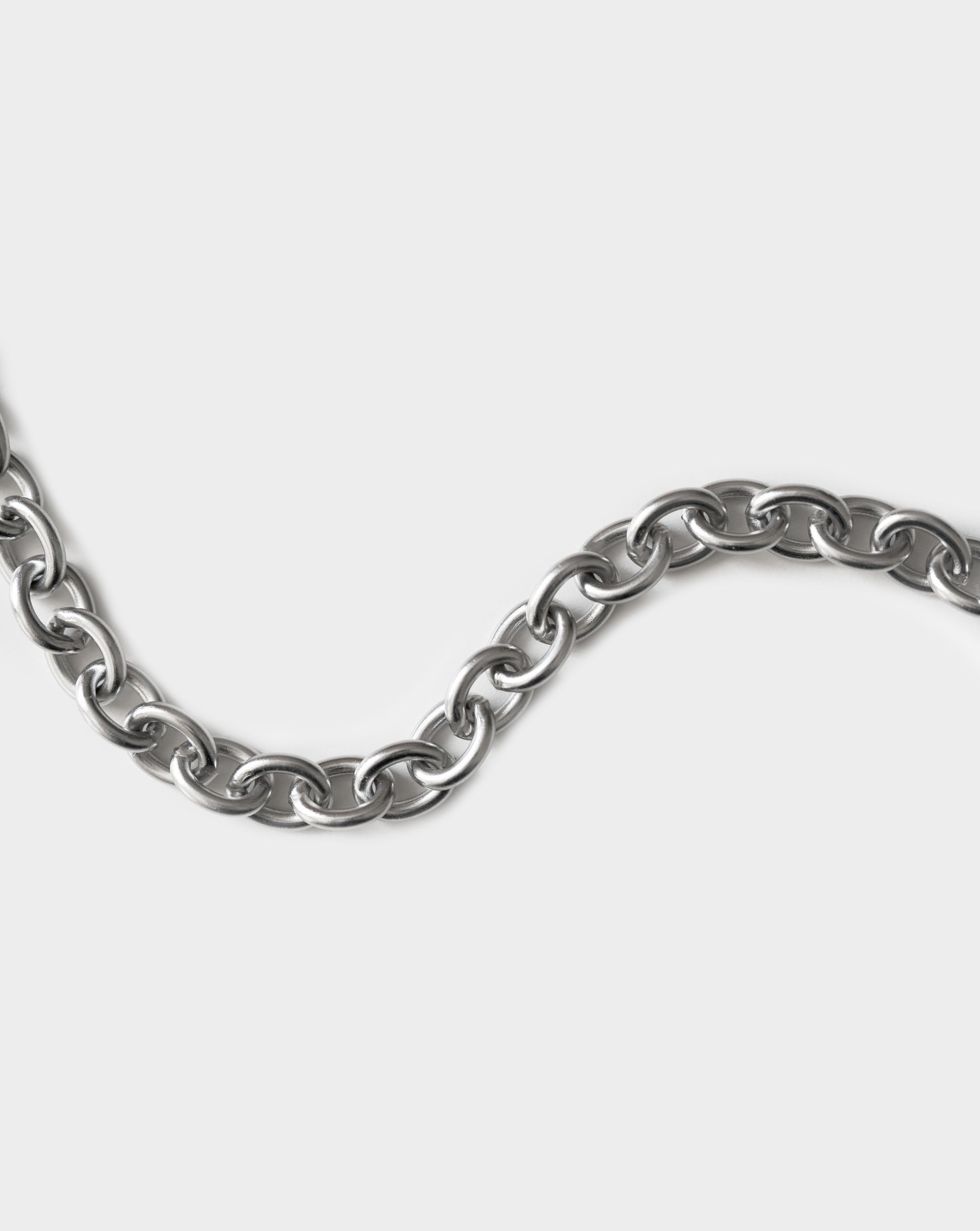 Men's Silver Loop Chain Necklace Acardi
