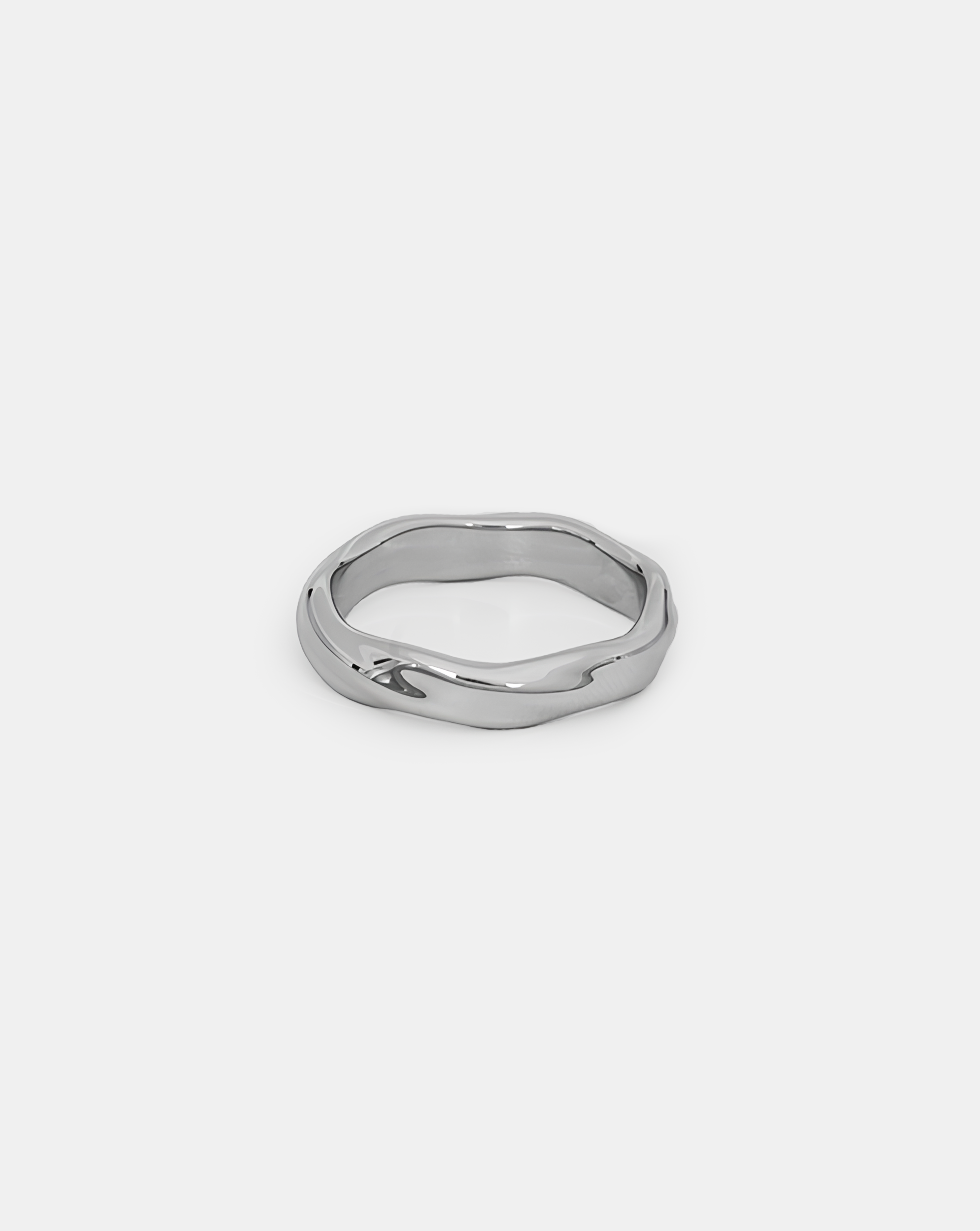 Silver spinning band ring Acardi front. Sleek minimalistic ring. Men's jewellery. 